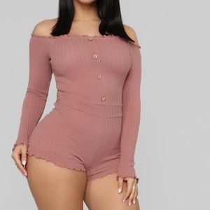 Off shoulder romper
